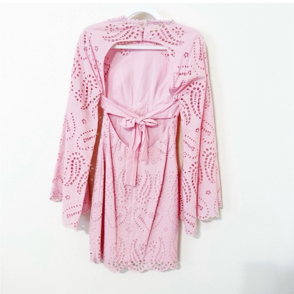 Lace the Label - Pink Lace Open-Back Dress Small - Picture 8 of 10